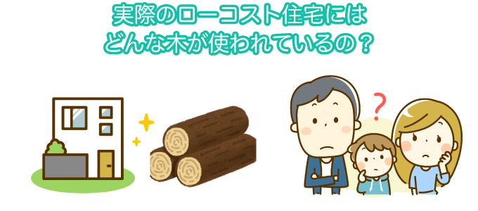 実際のローコスト住宅にはどんな木が使われているの？