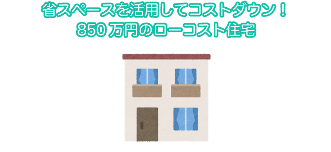A様邸の実例！15坪／850万円のローコスト住宅