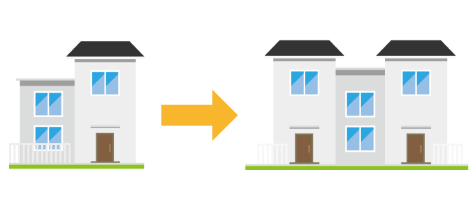 既存住宅をリフォーム・リノベーションにより二世帯住宅化