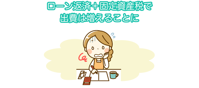 ローン返済＋固定資産税で出費は増えることに