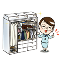 室内が整理整頓されている。