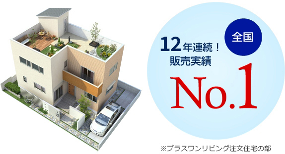 屋上庭園付き住宅の販売実績が12年連続No.1